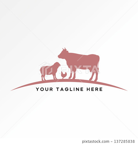 Silhouette animal cow goat chicken farm livestock hen to rooster agriculture logo design graphic concept creative premium vector stock image top sell Silhouette animal cow goat chicken farm livestock hen to rooster agriculture logo design graphic concept creative premium vector stock image top sell 137285838