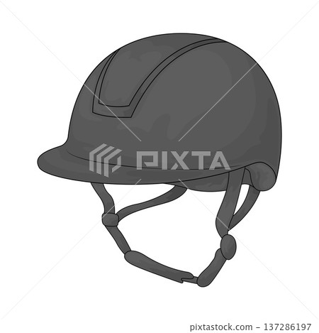 Illustration of Equestrian Helmet 137286197