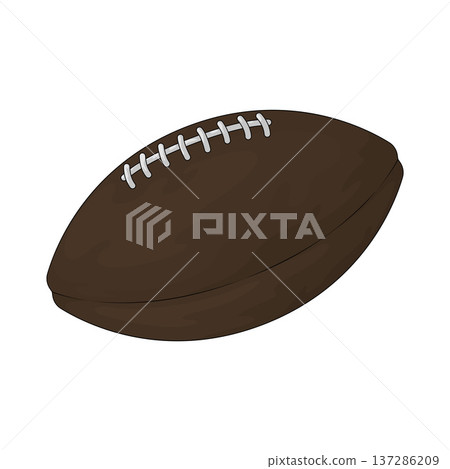 Illustration of American Football Ball 137286209