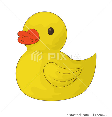 Illustration of rubber duck Illustration of rubber duck 137286220