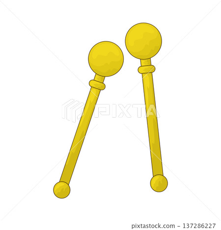 Illustration of Toy Drumsticks Illustration of Toy Drumsticks 137286227