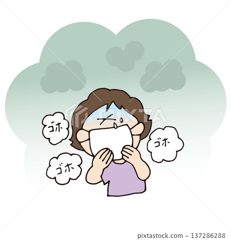 Air pollution caused by exhaust gases from factories, homes, vehicles, etc. 137286288