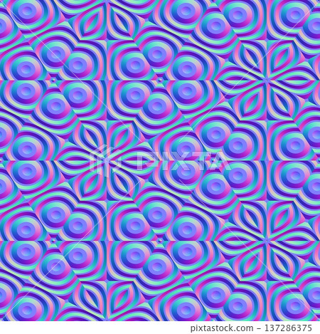 Geometric Floral Mandala Motif Normal Map Geometric Floral Mandala Motif Normal Map 137286375