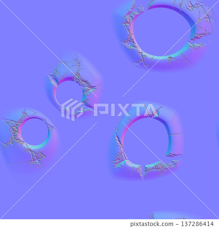 Cracked Impact Hole Surface Normal Map Cracked Impact Hole Surface Normal Map 137286414