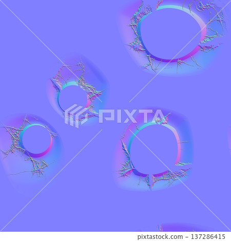 Shattered Surface Impact Normal Map Relief 137286415