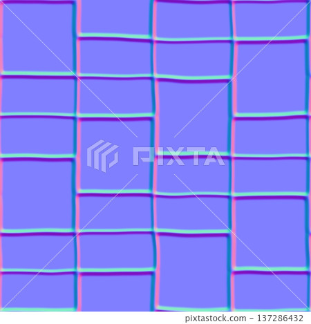 Stylized Rectangular Tile Grid Normal Map Stylized Rectangular Tile Grid Normal Map 137286432