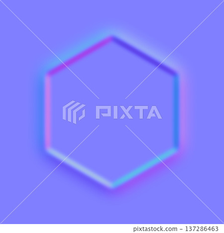 Concave Hexagon Outline Normal Map Texture 137286463