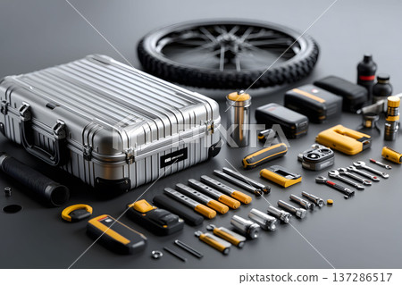 Comprehensive Bicycle Repair Kit with Tools and Accessories for Maintenance Generative AI 137286517