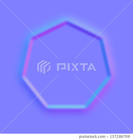 Concave Heptagon Outline Normal Map Concave Heptagon Outline Normal Map 137286709