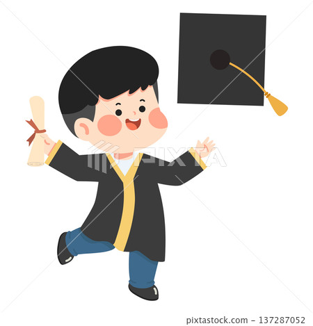 Happy Graduate Throwing Cap Happy Graduate Throwing Cap 137287052