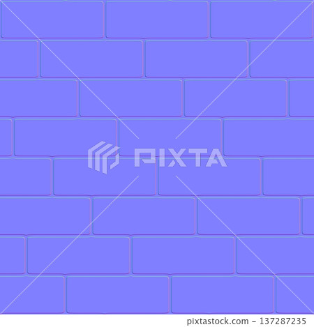 Flat Modern Brick Tile Normal Map with Thin Grout Lines Flat Modern Brick Tile Normal Map with Thin Grout Lines 137287235