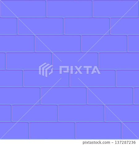 Seamless Modern Brick Wall Normal Map for Interior PBR Materials 137287236