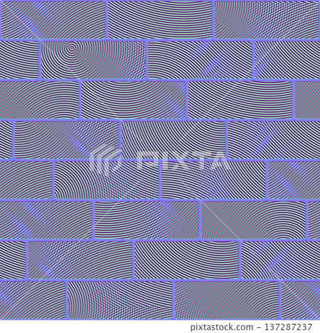 Concentric Ring Decorative Brick Normal Map for Unique Wall Textures 137287237