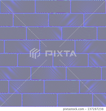 Symmetrical Concentric Circle Brick Pattern Normal Map for 3D Assets 137287238