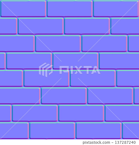 Clean Architectural Brick Pattern Normal Map for 3D Visualization 137287240