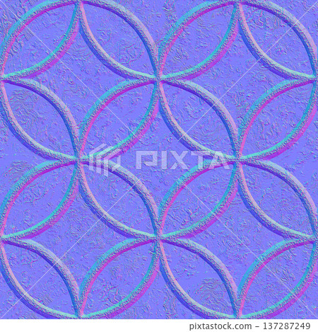 Stylized Stone Flower Tile Normal Map for 3D PBR Materials Stylized Stone Flower Tile Normal Map for 3D PBR Materials 137287249
