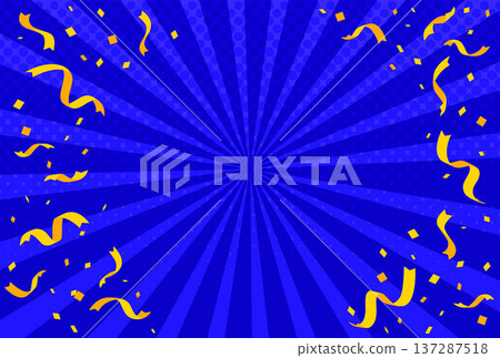 Impactful concentrated line background, sale advertisement, horizontal, confetti, celebration, blue Impactful concentrated line background, sale advertisement, horizontal, confetti, celebration, blue 137287518