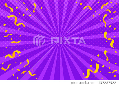 High-impact concentrated line background, sale advertisement, horizontal, confetti, celebration, purple High-impact concentrated line background, sale advertisement, horizontal, confetti, celebration, purple 137287522
