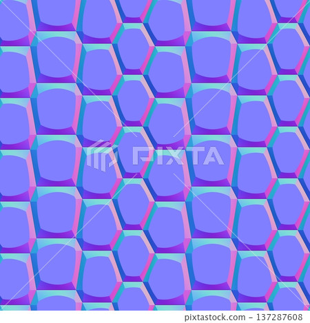 Beveled Hexagonal Tile Normal Map 137287608