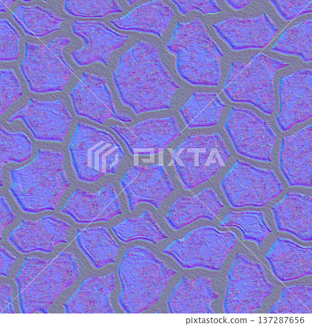 Rough Irregular Stone Paving Normal Map 137287656