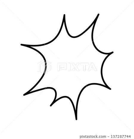 Simple spiky speech bubble 137287744