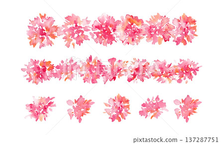 水彩畫。水彩康乃馨矢量圖。母親節康乃馨相框素材。 137287751