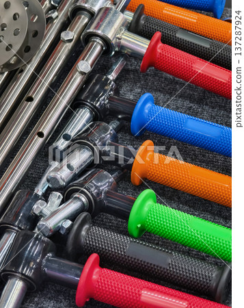 Extension cords and handles for ice drills used in winter fishing activities and setups 137287924