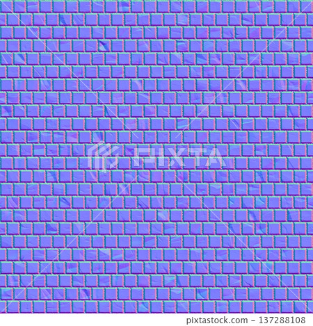 Distorted Grid Tile Surface Normal Map 137288108