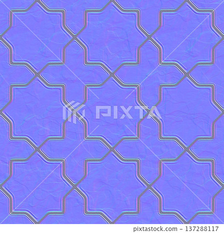 Textured Islamic Star Pattern Normal Map for 3D Textured Islamic Star Pattern Normal Map for 3D 137288117