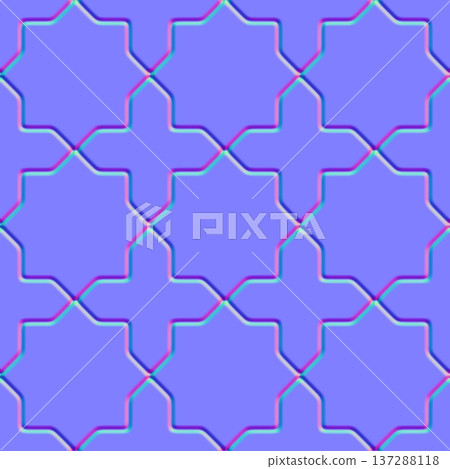 Smooth Bevel Islamic Star Normal Map Texture 137288118