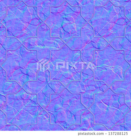 Islamic Star on Flowing Surface Normal Map 137288125