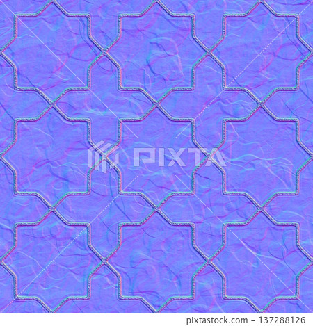 Grainy Islamic Pattern Crumpled Surface Normal Map Grainy Islamic Pattern Crumpled Surface Normal Map 137288126