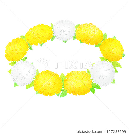 蒲公英和白三葉草花冠 137288399