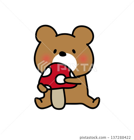 庫馬波特拿著一朵蘑菇 137288422