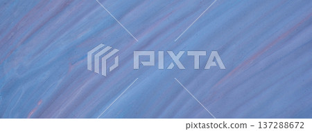 Blue fluid acrylic paint texture art background with diagonal brush strokes and flowing abstract lines 137288672