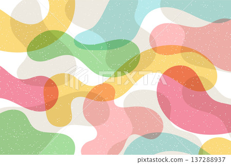 Abstract background with organic fun pastel shapes. Vector illustration 137288937