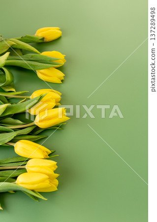 spring bouquet of yellow tulips natural floral design spring bouquet of yellow tulips natural floral design 137289498