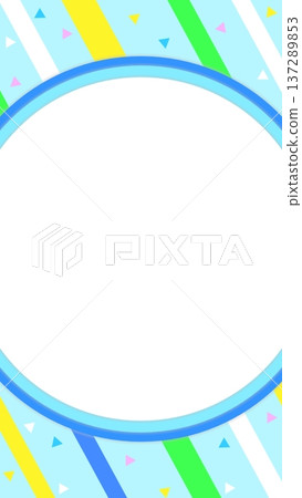 Pop and cute circle frame background Pop and cute circle frame background 137289853