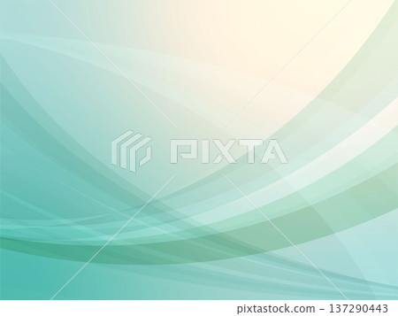 藍綠色簡約波浪抽象背景素材 137290443