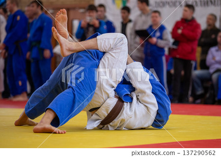 Two judo athletes 137290562