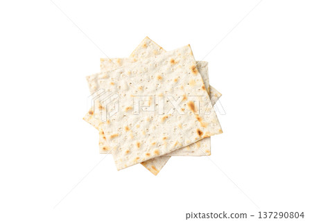 Passover includes matzah arranged on a table, isolated, PNG Passover includes matzah arranged on a table, isolated, PNG 137290804