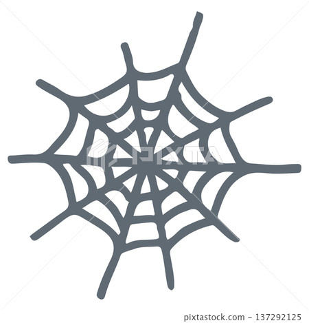 Simple hand-drawn materials series for October school newsletters | Spider web (Halloween) 137292125