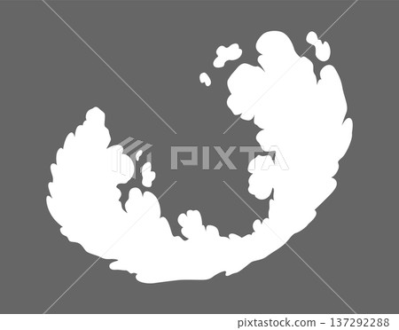 Smoke cloud icon. Vector special effect of puff or steam cloud. Fire blast, smog or fume. Dust or vapor template. Cartoon design white element of comic book Smoke cloud icon. Vector special effect of puff or steam cloud. Fire blast, smog or fume. Dust or vapor template. Cartoon design white element of comic book 137292288