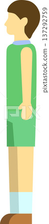 Illustration of a standing runner (male) 137292759