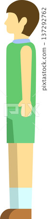 Illustration of a standing runner (male) Illustration of a standing runner (male) 137292762