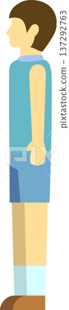 Illustration of a standing runner (male) Illustration of a standing runner (male) 137292763