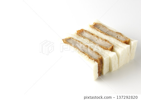 Fillet cutlet sandwich photographed on a white background Fillet cutlet sandwich photographed on a white background 137292820