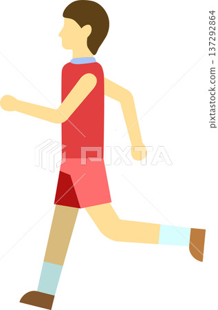 男性跑步者的奔跑插圖 男性跑步者的奔跑插圖 137292864