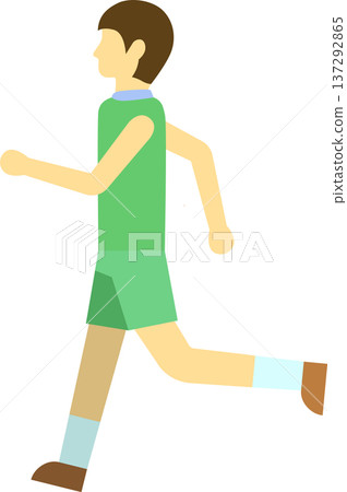 男性跑步者的奔跑插圖 男性跑步者的奔跑插圖 137292865