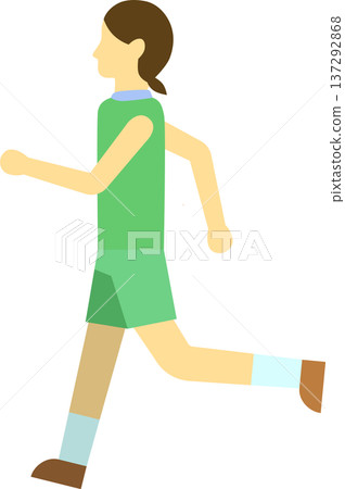 跑步者的插圖，女性 137292868